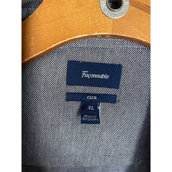 Façonnable Button Up Shirts Mens XL Blue 100% Cotton Club Casual Long Sleeve - Picture 2 of 5